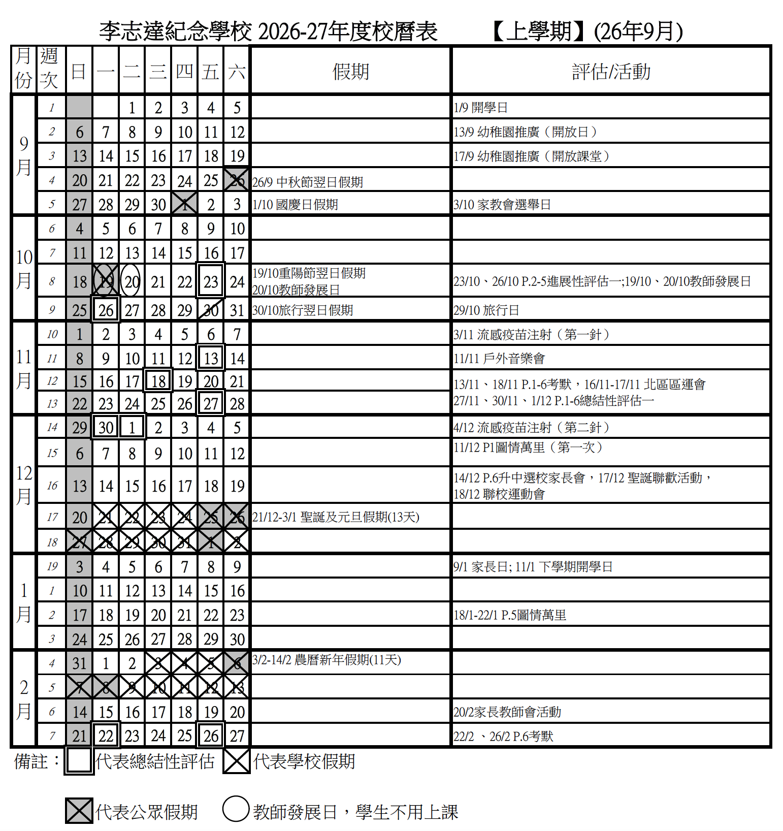 上學期